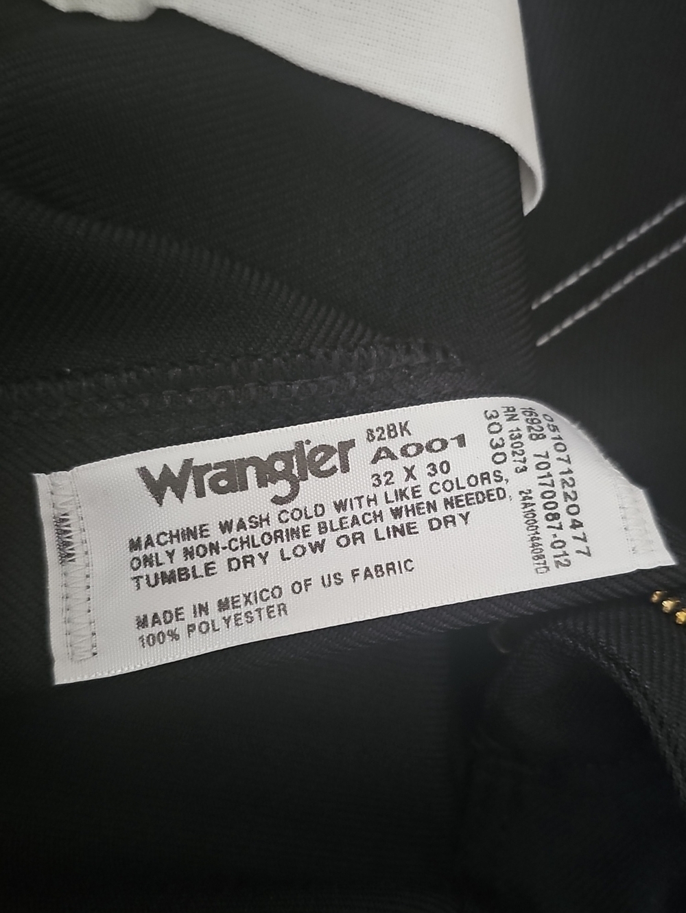 2 Pairs Wrangler 82 HK Ranch Dress Jeans 32x30 - Picture 5 of 10